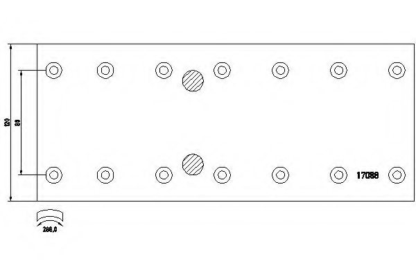 DON SY/26/1 Brake Lining, drum brake